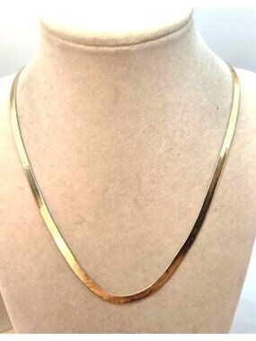16" Gold Plated Herringbone Chain
